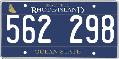 RI license plate 562298