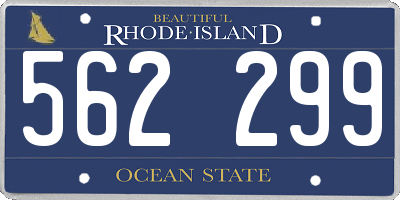 RI license plate 562299