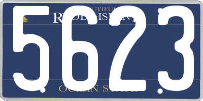 RI license plate 5623