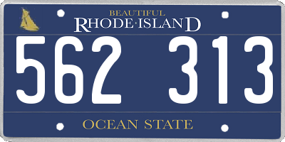 RI license plate 562313