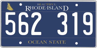 RI license plate 562319