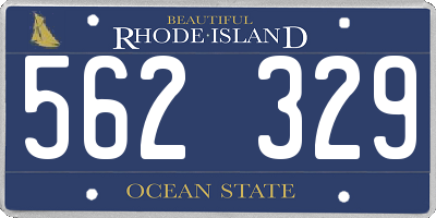 RI license plate 562329