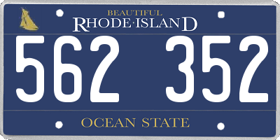 RI license plate 562352