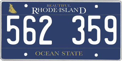 RI license plate 562359