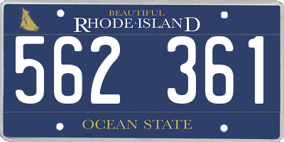 RI license plate 562361