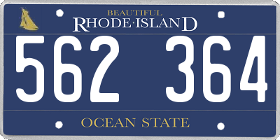 RI license plate 562364