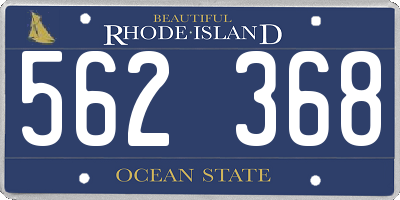 RI license plate 562368