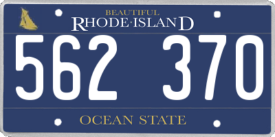 RI license plate 562370