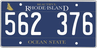 RI license plate 562376