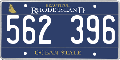 RI license plate 562396