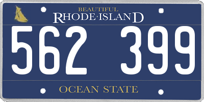 RI license plate 562399