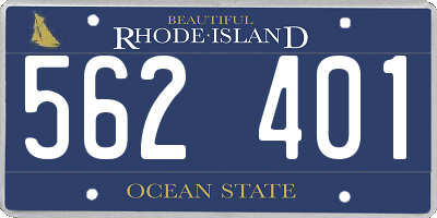 RI license plate 562401