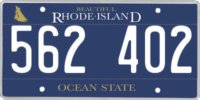 RI license plate 562402