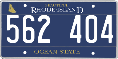 RI license plate 562404