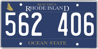 RI license plate 562406
