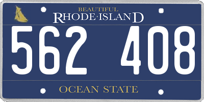 RI license plate 562408