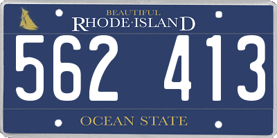 RI license plate 562413