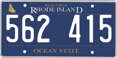 RI license plate 562415