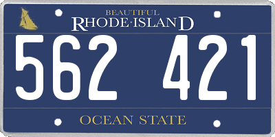 RI license plate 562421