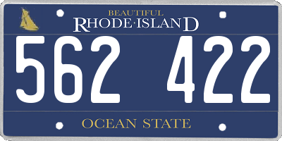 RI license plate 562422