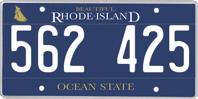 RI license plate 562425