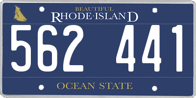 RI license plate 562441
