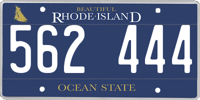 RI license plate 562444