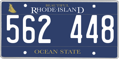 RI license plate 562448