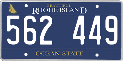 RI license plate 562449