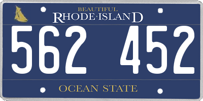 RI license plate 562452