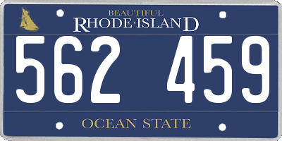 RI license plate 562459