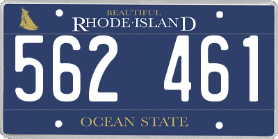 RI license plate 562461
