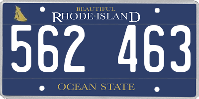 RI license plate 562463