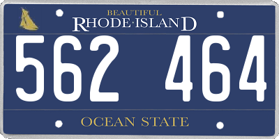 RI license plate 562464