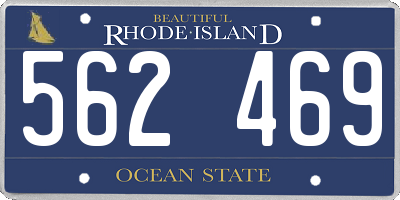 RI license plate 562469