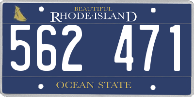 RI license plate 562471