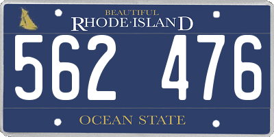 RI license plate 562476