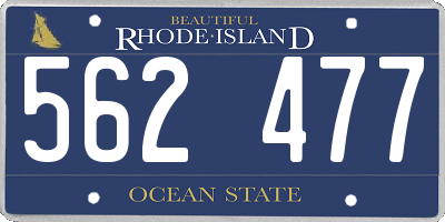 RI license plate 562477