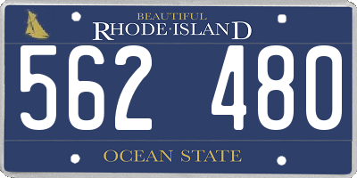 RI license plate 562480