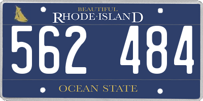 RI license plate 562484