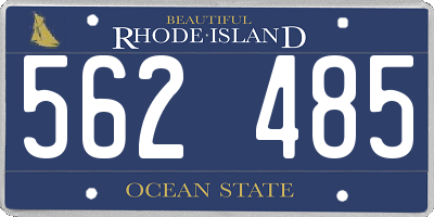 RI license plate 562485