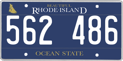 RI license plate 562486