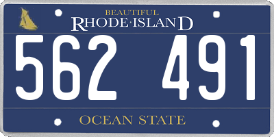 RI license plate 562491