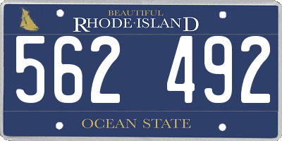 RI license plate 562492
