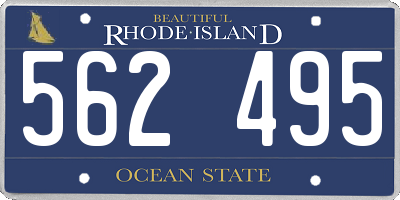 RI license plate 562495