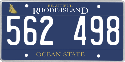 RI license plate 562498
