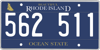 RI license plate 562511