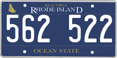 RI license plate 562522