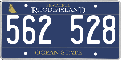 RI license plate 562528