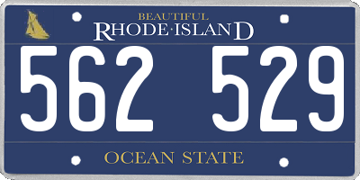 RI license plate 562529